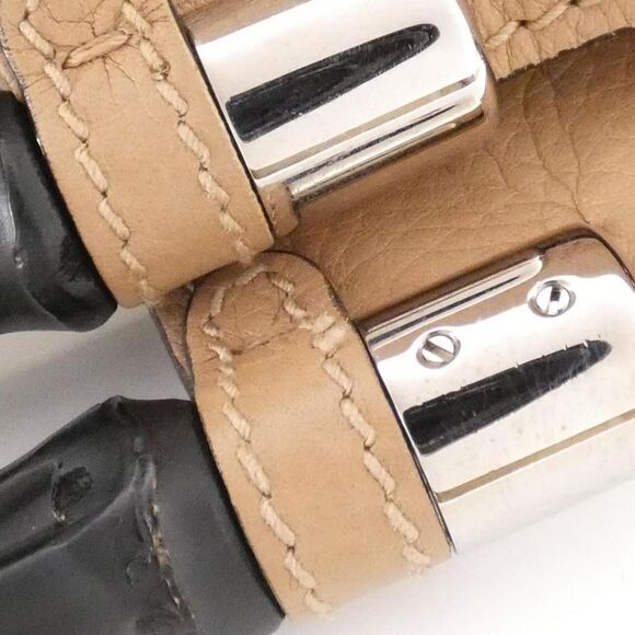 Pre Loved Gucci Bamboo Women Beige Handbags - Picture 6 of 8